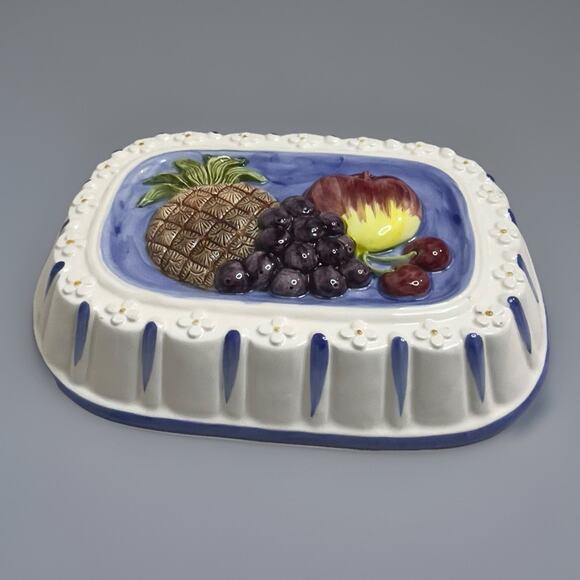 Vintage Sigma the Tastesetter Fruit Wall Plaque 3D Ceramic 12x9 Fruit Themed - Picture 3 of 7